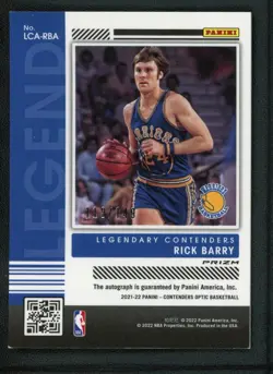 2021-22 RICK BARRY 119/149 AUTO PANINI CONTENDERS OPTIC HOLO LEGENDARY - Image 2