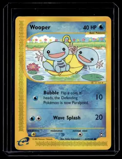 Wooper 117/147 Aquapolis Common English Pokemon Card - Image 1