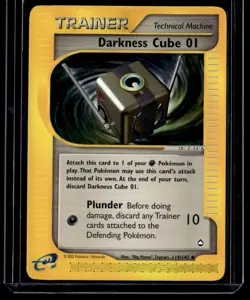 Darkness Cube 01 119/147 Aquapolis Uncommon English Pokemon Card - Image 1