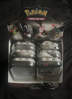 Pokemon TCG Black Bolt And White Flare Unova Mini Tin Set of 6 with Display Box! - Image 1
