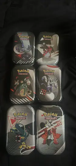 Pokemon TCG Black Bolt And White Flare Unova Mini Tin Set of 6 with Display Box! - Image 2