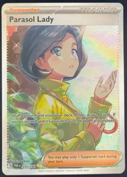 Parasol Lady 255/182 Pokemon TCG SV04: Paradox Rift Special Illustration Rare NM - Image 1