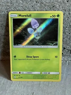 Morelull 3/18 - Detective Pikachu - Holo Common - NM - Pokemon TCG with sleeve! - Image 1
