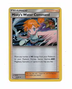 Misty's Water Command 63/68 Hidden Fates Holo Rare - Pokemon Card - Image 1