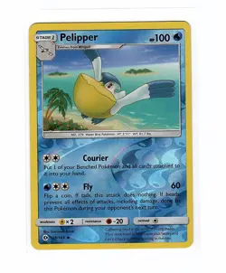 Pelipper 38/149 SM Base Set Reverse Holo - Pokemon Card - Image 1