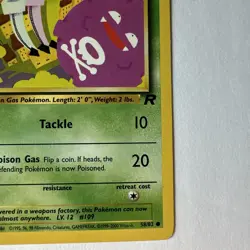 Koffing 58/82 Team Rocket Set - Common - LP - Pokemon TCG Card - Image 4