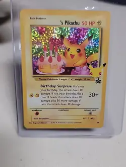 Pokemon TCG Birthday Pikachu Celebrations Classic Collection Promo Card #24 D - Image 1