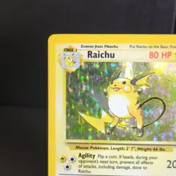 Pokemon TCG Raichu 14/102 Base Set Holo Rare 1999 Wizards Vintage Card - Image 2