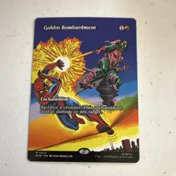 Goblin Bombardment 0023 Marvel Enchantment Red Magic: The Gathering Card - Image 1