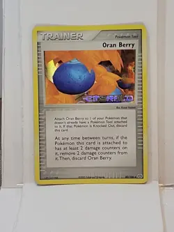 Pokemon Cards Oran Berry 80/106 Reverse Holo Stamped Trainer ex Emerald - Image 1