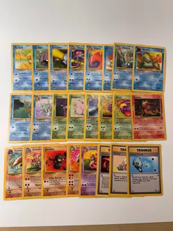24 Card Fossil Pokemon Lot No Duplicates with Psyduck - HP/DMG - Image 1