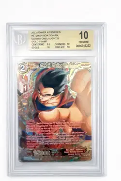 dragon ball super card game BT20-004 son gohan foil gold stamp beckett 10 - Image 1