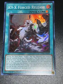 Yugioh! - K9-X Forced Release - JUSH-EN039 - Super Rare - 1'st Ed. - NM/M - Image 1