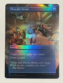 Thought Scour NM Borderless Foil Double Masters MTG - Image 1