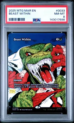 2025 MTG MARVEL'S SPIDER-MAN: SOURCE MATERIAL #0033 BEAST WITHIN PSA 8 - Image 1