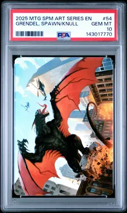 2025 MTG MARVEL'S SPIDER-MAN ART SERIES #54 GRENDEL, SPAWN OF KNULL PSA 10 - Image 1