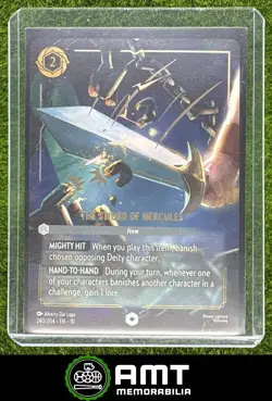 The Sword of Hercules Enchanted Rare Disney Lorcana Whispers in The Well 240/204 - Image 1