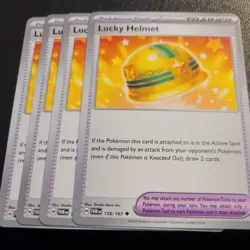 Lucky Helmet 158/167 - Pokemon TCG Twilight Masquerade - x4 Playset non-holo NM - Image 1