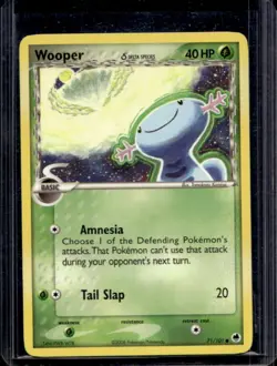 2006 Pokemon EX Dragon Frontiers Wooper #71/101 - Image 1