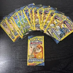 Pokemon Card - Unbroken Bonds - Sun & Moon - 3 Card Mini Booster Pack New - Image 2
