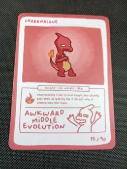 Charrmelone (Charmeleon) 75/90 - Pokedoodles Set 1 Fan Art - Pokemon - Image 1