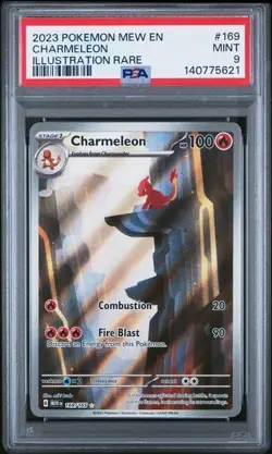 POKEMON CHARMELEON 2023 MEW EN-151 #169 ILLUSTRATION RARE PSA 9 - Image 1