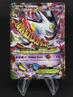 Pokemon TCG Mega M Gengar EX XY166 Black Star Promo Ultra Rare - LP - Image 1