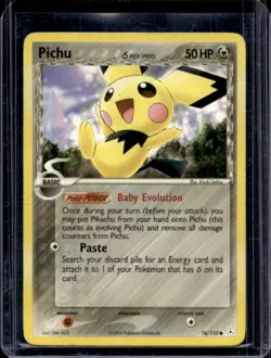 2006 Pokemon EX Holon Phantoms Pichu Delta Species #76/110 - Image 1