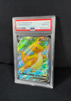 Pokemon Dragonite V Full Art Holo Rare #076 2022 Pokemon GO PSA 10 GEM MINT - Image 5