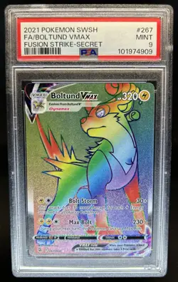 2021 Pokemon SWSH Fusion Strike Boltund VMAX #267/264 PSA 9 - Image 1
