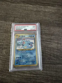 Pokemon Feraligatr Neo Premium File 1 Holo Japanese PSA Graded #160 2000 - Image 1