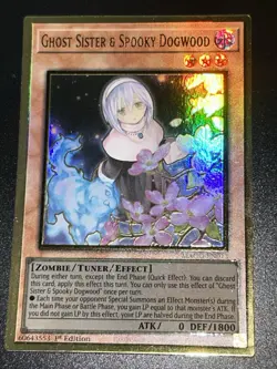 Yugioh Ghost Sister & Spooky Dogwood MAGO-EN013 1st Edition Gold Rare Holo - NM - Image 1