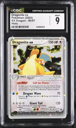 Pokemon 2003 Dragonite ex Holo EX Dragon #90 CGC 9 *SWIRL* - Image 1