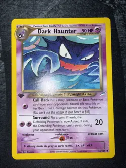 Dark Haunter 36/105 1st Edition Neo Destiny Uncommon Pokemon TCG LP - Image 1