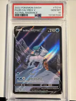 2022 POKEMON SWORD & SHIELD ASTRAL RADIANCE FULL ART/ICE RIDER CALYREX V PSA 10 - Image 1