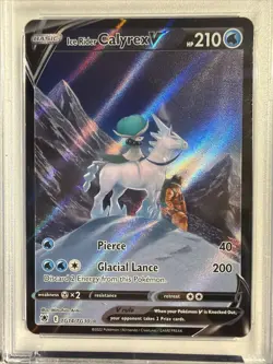 2022 POKEMON SWORD & SHIELD ASTRAL RADIANCE FULL ART/ICE RIDER CALYREX V PSA 10 - Image 2