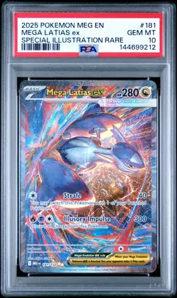 2025 Pokemon Mega Evolutions Mega Latias EX SIR #181 PSA 10 - Image 1