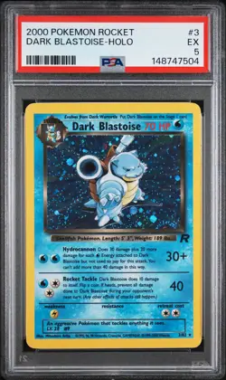 2000 POKEMON ROCKET #3 DARK BLASTOISE-HOLO PSA 5 - Image 1