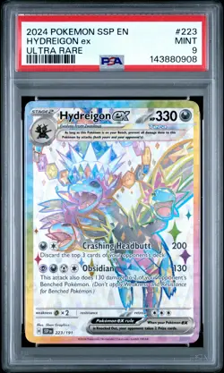 2024 POKEMON SSP EN-SURGING SPARKS ULTRA RARE #223 HYDREIGON EX PSA 9 - Image 1