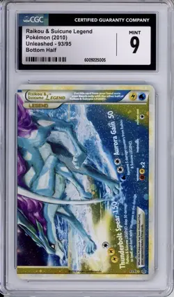 CGC 9 Raikou & Suicune Legend (Bottom) Pokemon Vintage Unleashed Holo 93/95 - Image 1