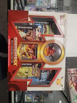 Pokemon TCG Charizard EX Red & Blue Collection Box 20th Anniversary Generations - Image 1