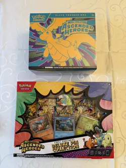 Pokemon Mega Evolution Ascended Heroes ETB & Pin Collection Sealed Pokemon TCG - Image 1