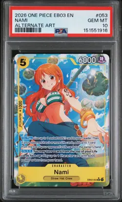 One Piece Nami EB03-53 Extra Booster: Heroines Edition English Gem Mint PSA 10 - Image 1
