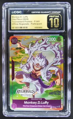 2024 ONE PIECE MONKEY D. LUFFY PROMO P-041 CGC 10 PRISTINE PT - Image 1