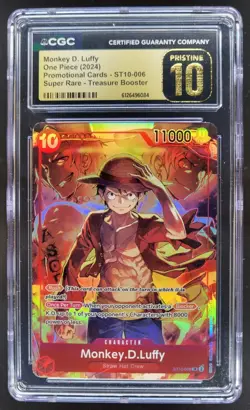 2024 ONE PIECE MONKEY D. LUFFY PROMO SUPER RARE ST10-006 CGC 10 PRISTINE PT - Image 1