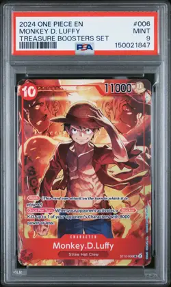2024 ONE PIECE PROMOS TREASURE BOOSTERS SET #006 MONKEY D. LUFFY PSA 9 - Image 1