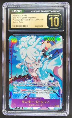 2024 ONE PIECE JP MONKEY D. LUFFY SECRET RARE OP05-119 CGC 10 PRISTINE PT - Image 1