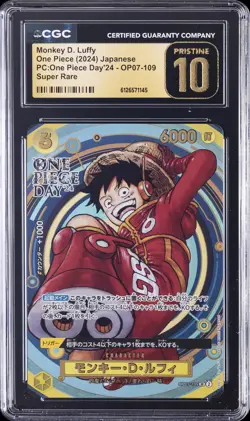 2024 ONE PIECE JPN PC:ONE PIECE DAY'24 SR MONKEY D. LUFFY CGC 10 PRISTINE - Image 1