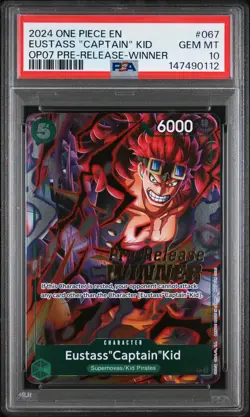 2024 ONE PIECE PROMOS #067 EUSTASS "CAPTAIN" KID PSA 10 - Image 1
