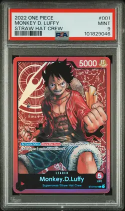 2022 One Piece Starter Deck St01-Straw Hat Crew Monkey D. Luffy PSA 9 - Image 1
